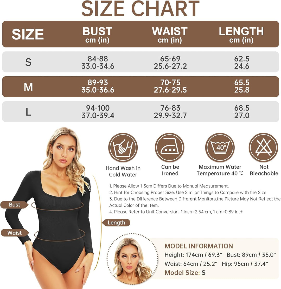 Svanco Body Damen Langarm Bodysuit Bauchweg Formende Shaping Body Shaper für Frauen Elegant Slimming
