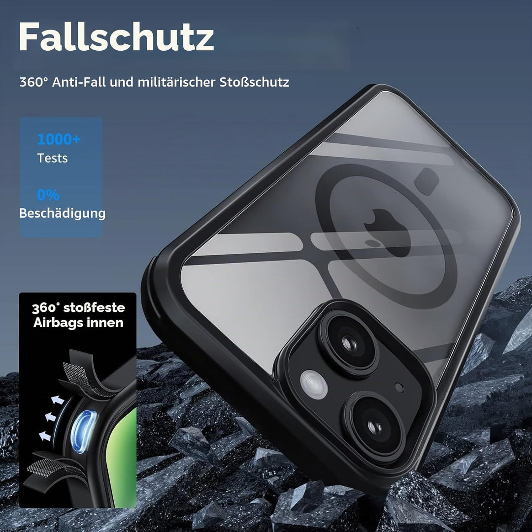 Holidi iPhone 14 Hülle für Magsafe, 360 Grad Hülle iPhone 14, Schutzhülle Handyhülle mit Eingebautem