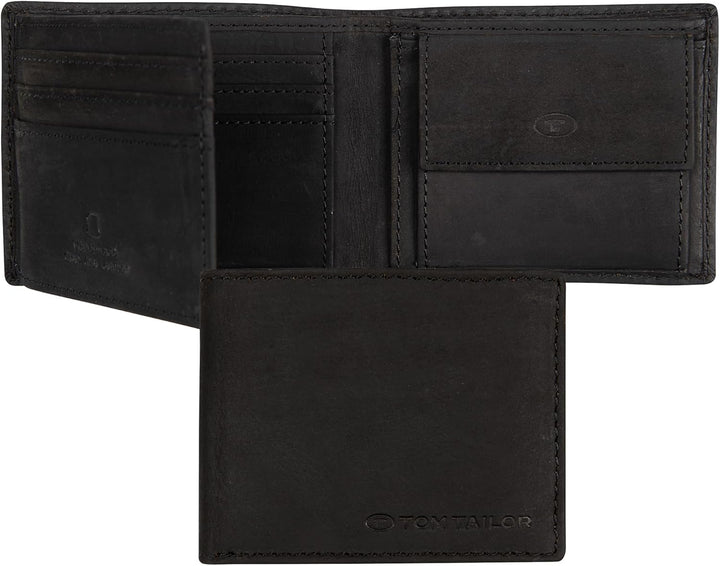 TOM TAILOR Herren Taschen & Geldbörsen Portemonnaie Ron, Schwarz