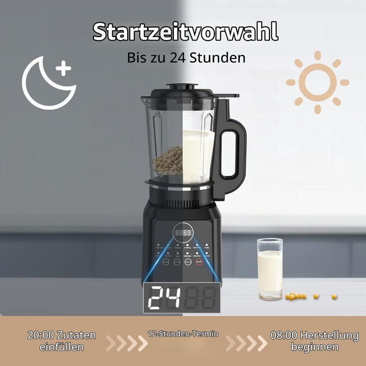 Nussmilchmaschine, 1650ml Pflanzenmilchbereiter mit Selbstreinigungsfunktion, 24 Stunden Smart Termi