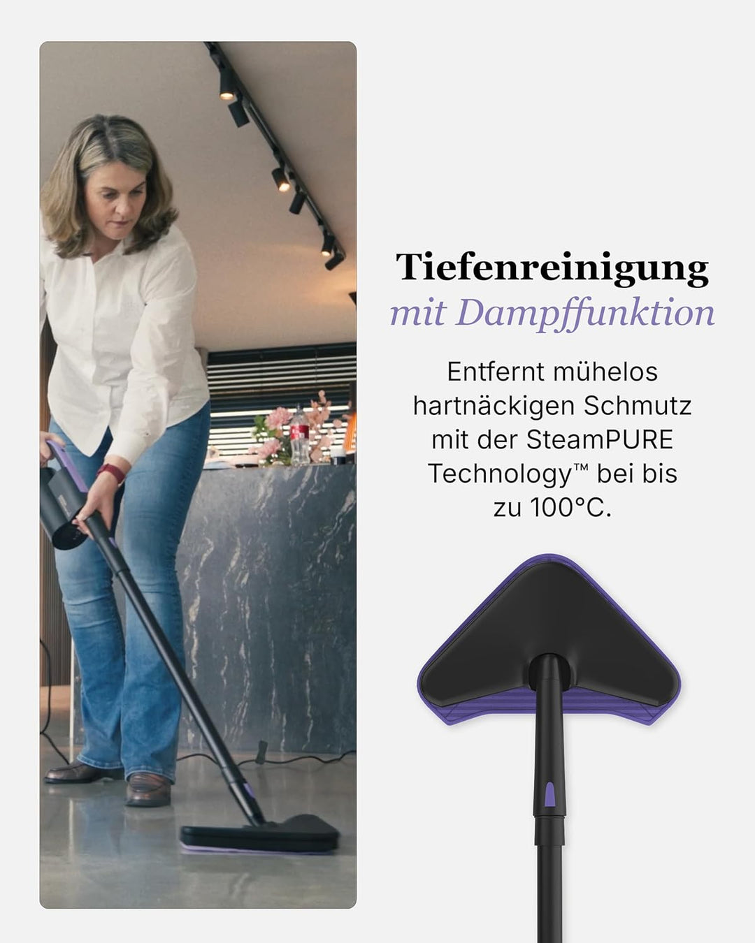 Motionflow Dampfreiniger für alles – 16-in-1 Hochdruck Steam Cleaner für Polstermöbel, Teppiche, Bad
