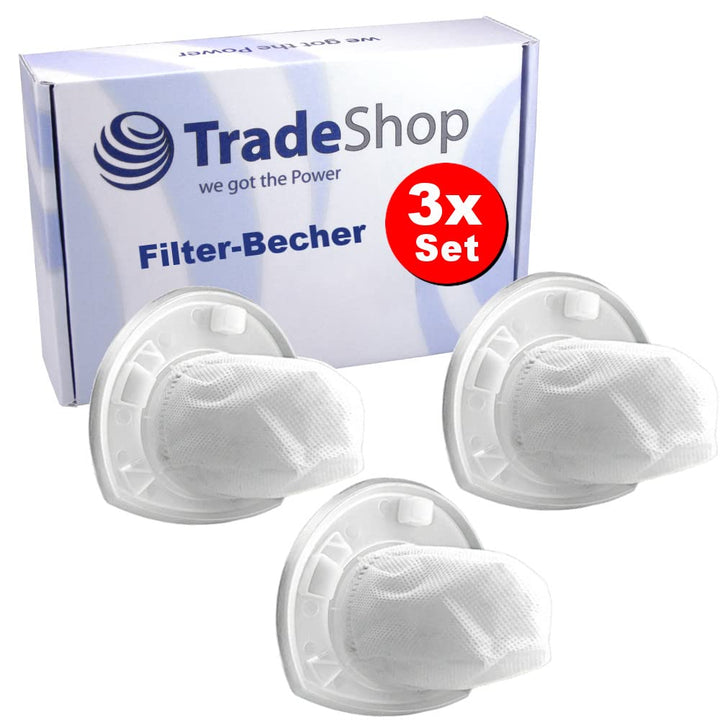 3x Trade-Shop Filter-Becher Ersatzfilter kompatibel mit Black & Decker Dustbuster VF110 BDH2000L CHV
