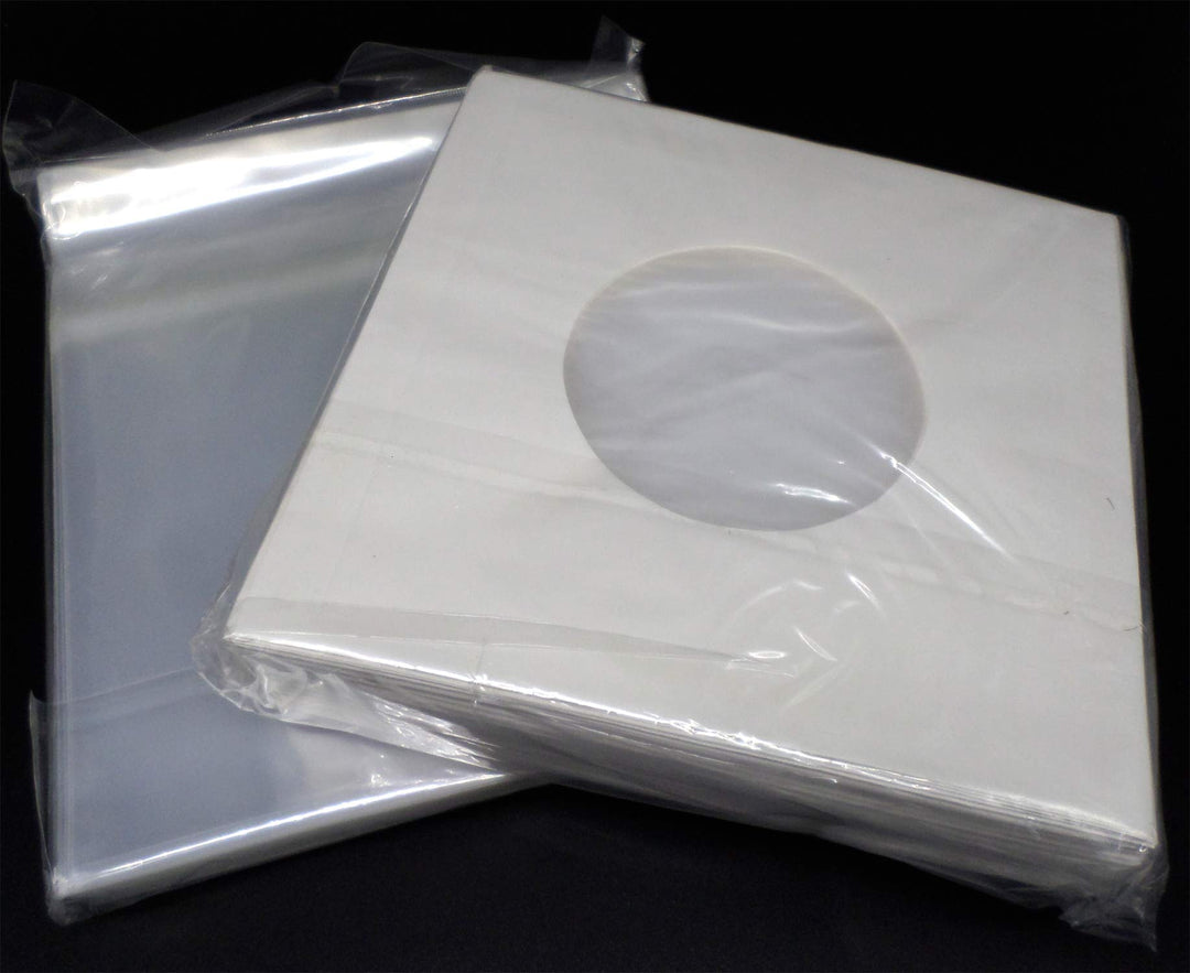 docsmagic.de 100 Polylined Paper Inner Sleeves + Premium Resealable Outer Bags for 12" 33rpm Vinyl R