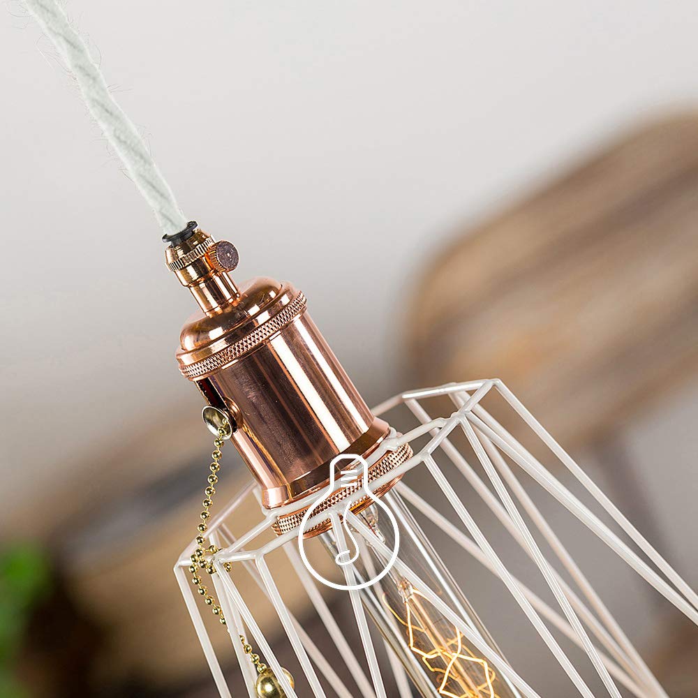 Amarcords - Textilkabel für Lampen WEISS, geflochten, Seide, 5 Meter, mit 2 Leiter 2x0,75 - Stoffkab