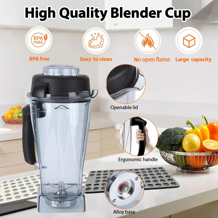 Klare Mixer Behälterteile Obstmischer Cup Mixer Zubehör Cup Blade Deckel Fit für Vitamix