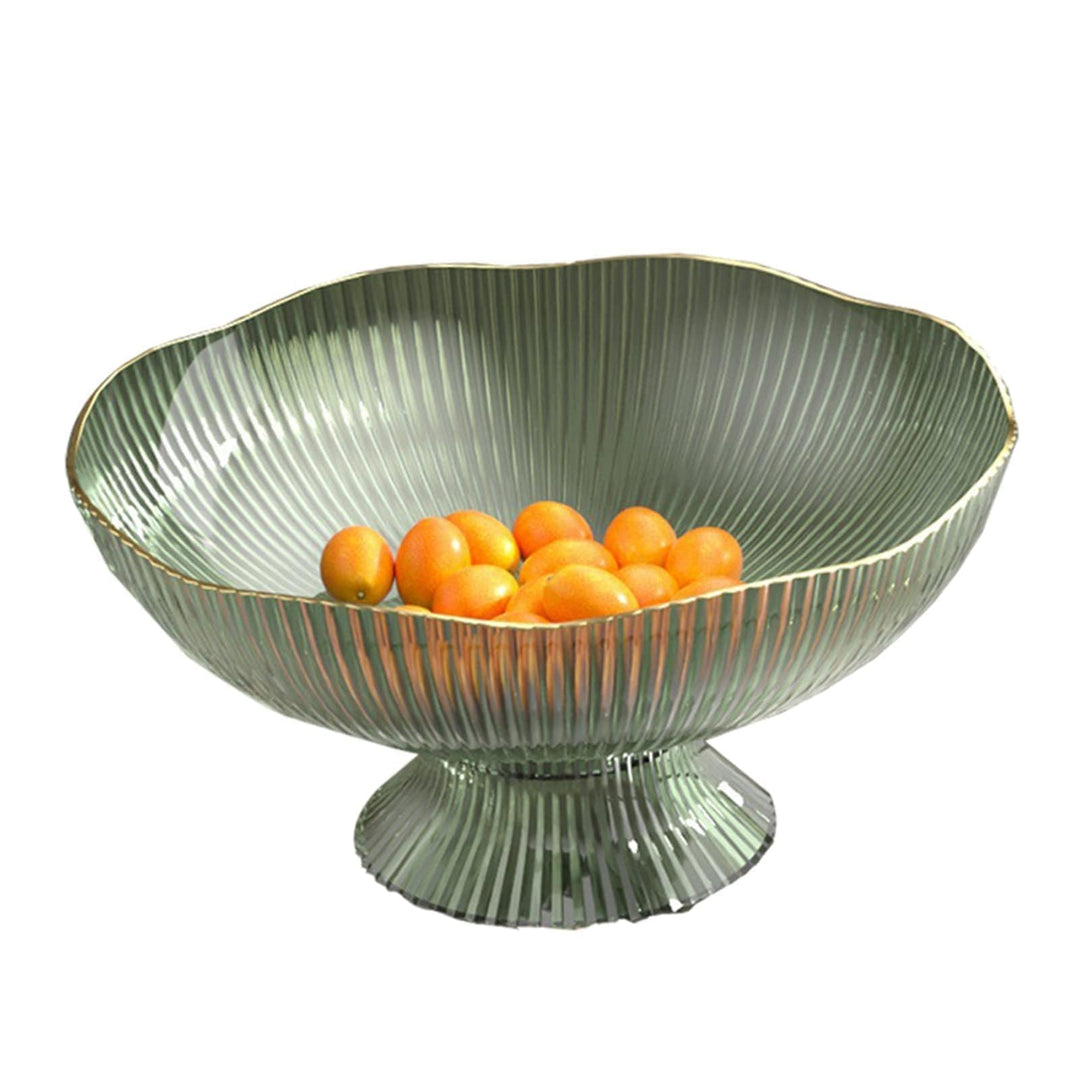 Obstschale, Dekorative Sockelschale mit Abflussloch, Abnehmbarer Sockel, Haushalt, Wohnzimmer, Couch