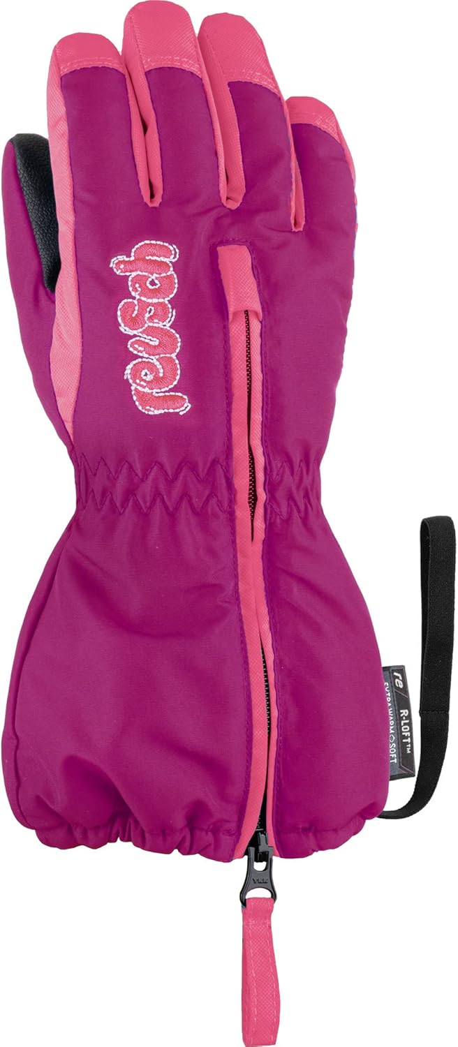 Reusch Baby-Mädchen Tom extra Warmer, winddichter und atmungsaktiver Skihandschuh V 3329 fuchs purp/