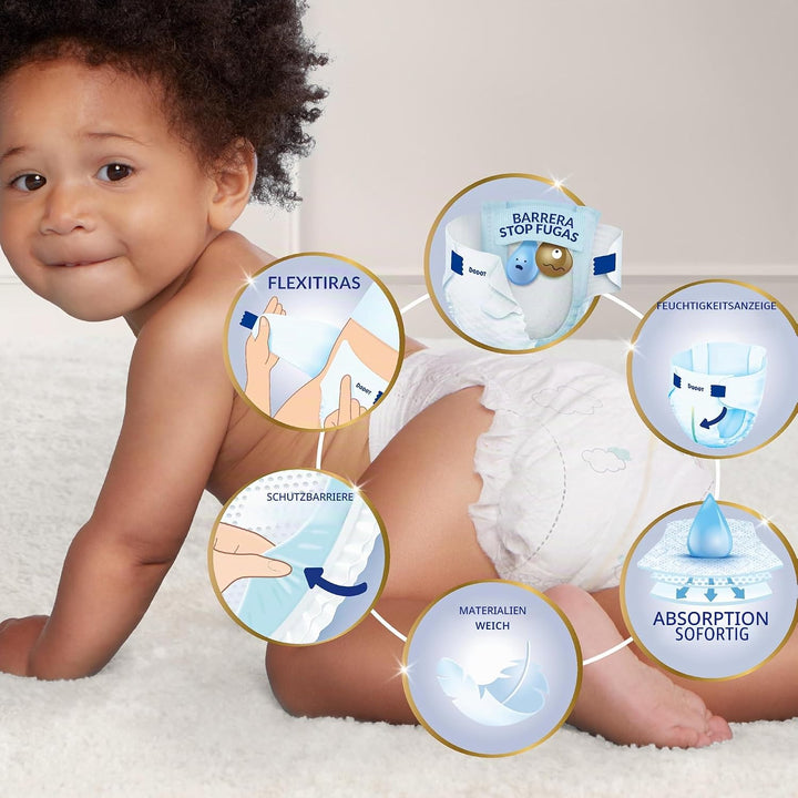 Dodot Sensitive Babywindel, Grösse 5 (11-16 kg), 168 Windeln + 1 Pack mit 48 kostenlosen Tüchern, op