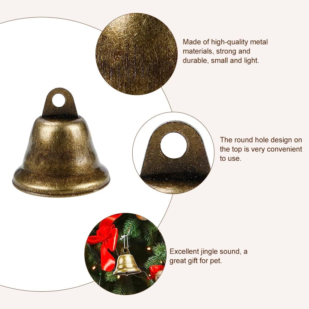 CODIRATO 35 Stück Vintage Kleine Glocke Bronze Mini Glocke Messing Glocke zum Basteln Metall Glöckch