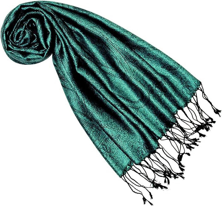 Lorenzo Cana Pashmina Damen - Schal Schaltuch jacquard gewebt 100% Seide Paisley Muster Seidenschal