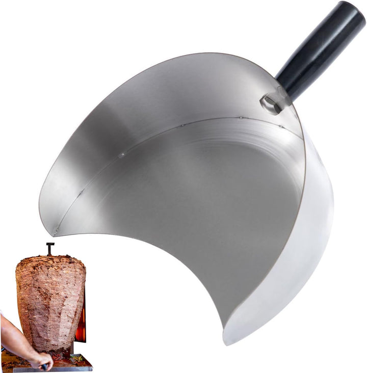 Shawarma-Werkzeug, handgehaltener Schawarma-Pfanne-Fleischfänger aus Edelstahl für Döner, Grillmasch
