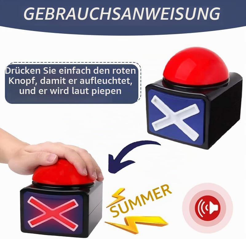 Spiel Antwort Buzzer mit Licht und Ton Trivia Quiz Got Talent Buzzer pro Game Show,Leuchtender und k