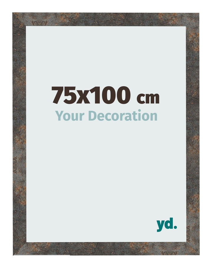yd. Your Decoration - Bilderrahmen 75x100 cm - Oxidiertes Metall - Bilderrahmen aus MDF mit Acrylgla