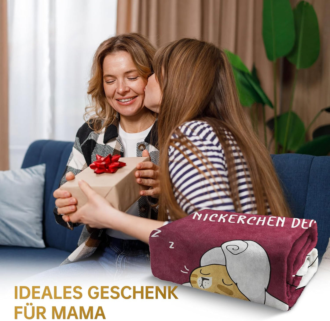 Juratar Muttertagsgeschenke für Mama – Lustige Kuscheldecke für Mutter in besonders weicher Qualität