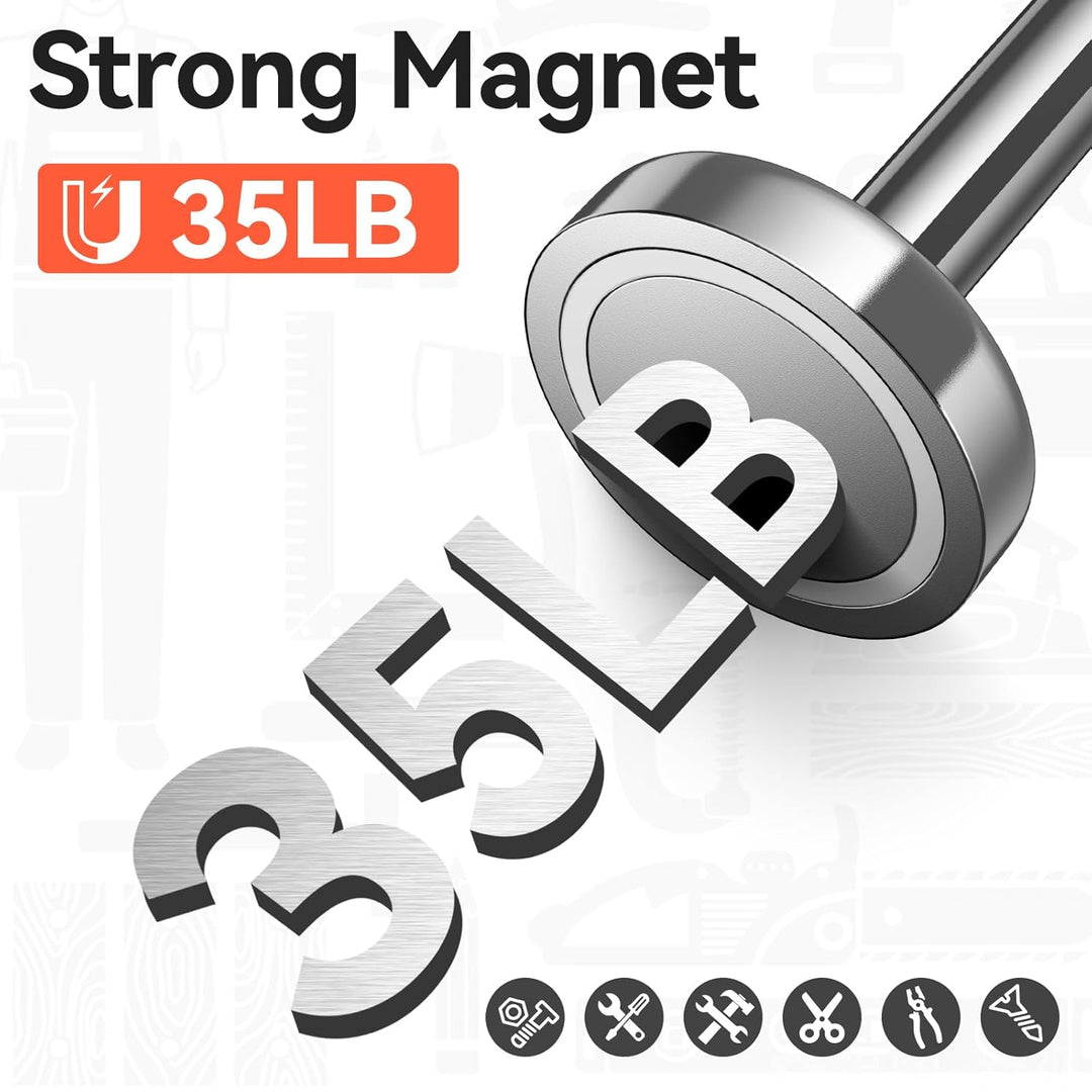 Magnet Pick Up Tool, Preciva Magnet Teleskopstab bis zu 15,8kg(35lb) Tragkraft, Magnetstab Telescopi