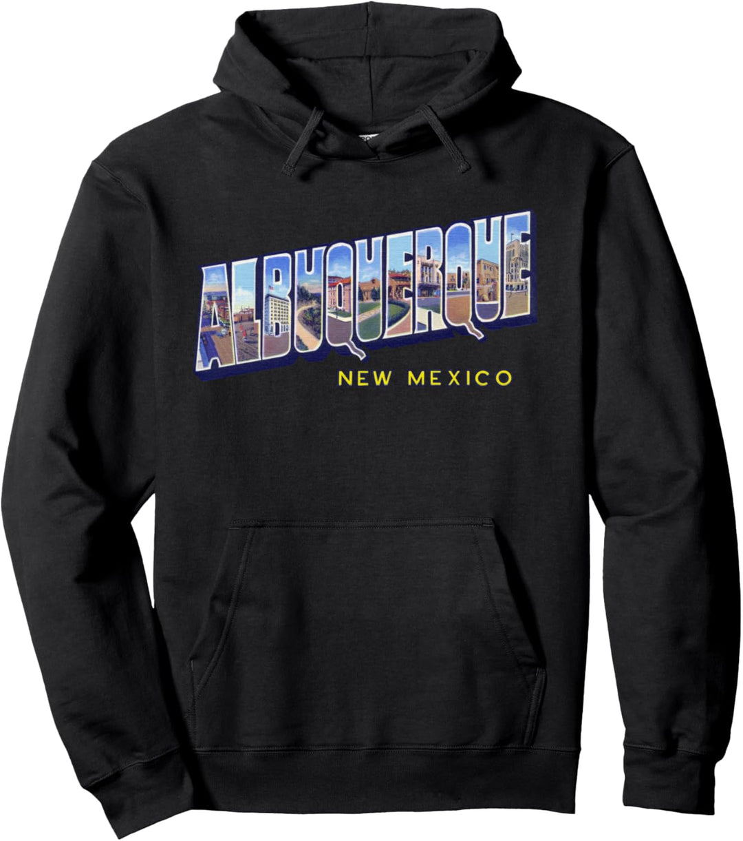 Albuquerque New Mexico NM Vintage Retro-Souvenir Pullover Hoodie