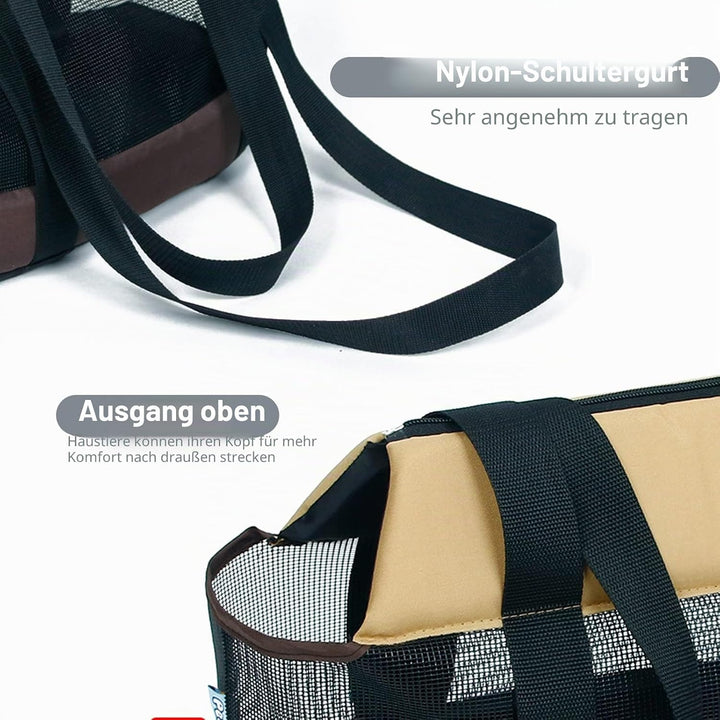 PETCUTE Transporttasche für Kleine Hunde und Katzen,Atmungsaktive Haustiertragetasche,Hundetasche Ka