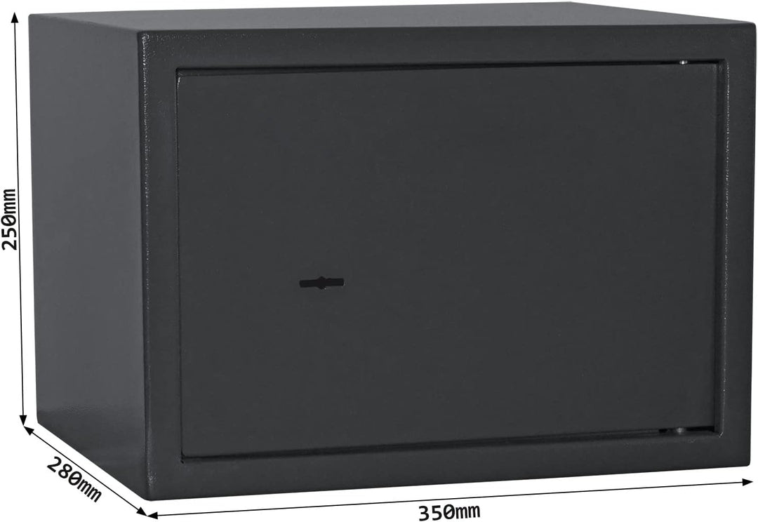 Rottner Möbeltresor Jupiter 3 Doppelbartschloss anthrazith BxHxT 35x25x28 cm herausnehmbarer Fachbod