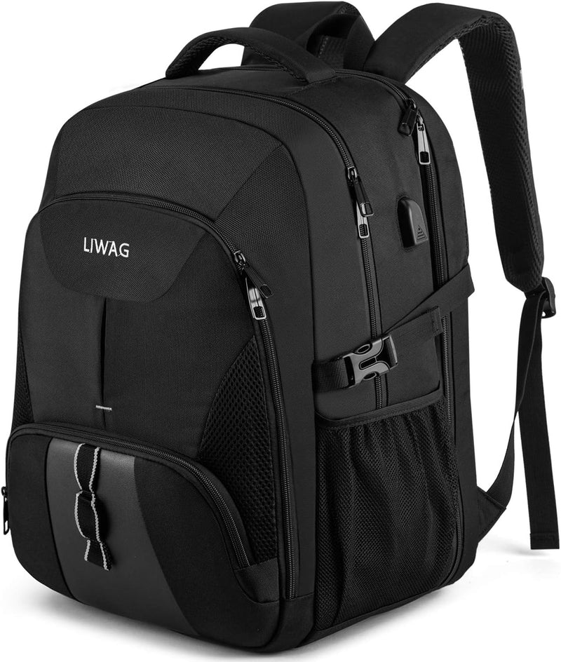 18.4 Zoll Laptop Rucksack Herren 55L,Extra Gross Wasserdichte Arbeit ,Anti Diebstahl Business Reisen