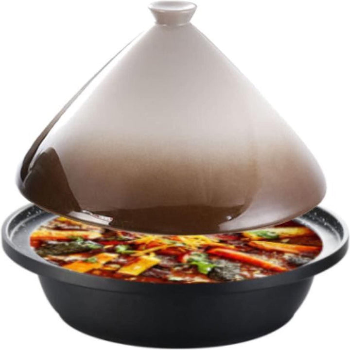 CUILINA Tajine Ø 30 cm – für alle Herdarten geeignet, inkl. Induktion – Aluminiumguss & Keramikdecke