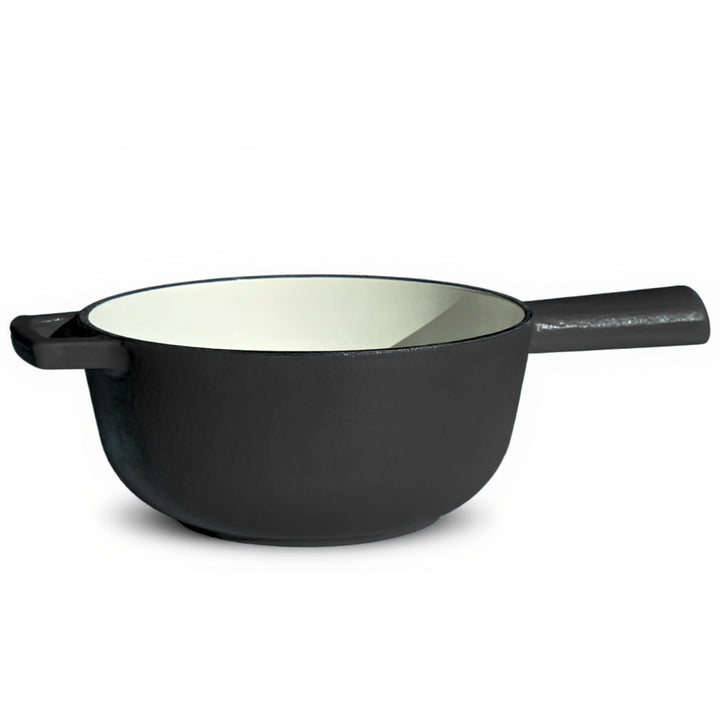 osoltus Fondue | Käsefondue | Fleischfondue Set Gusseisen 6 Personen Emaille | 13 TLG. inklusive Hol