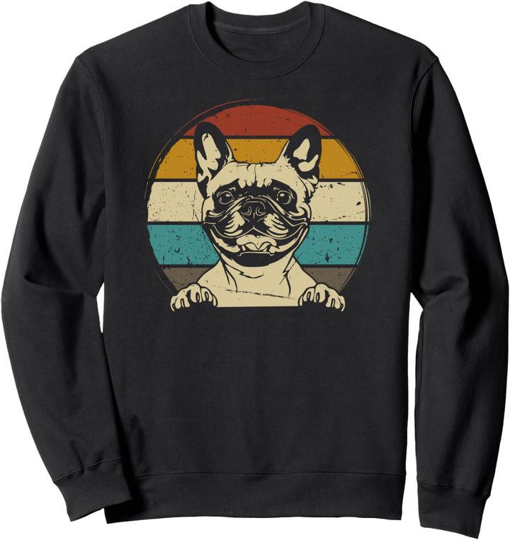 Französische Bulldogge French Bulldog Frenchi Hund Retro Sweatshirt