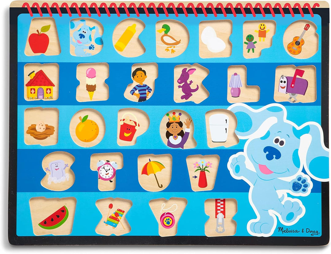 Melissa & Doug 33010 Blue's Clues & You Dickes Holzpuzzle – Alphabet, Mehrfarbig
