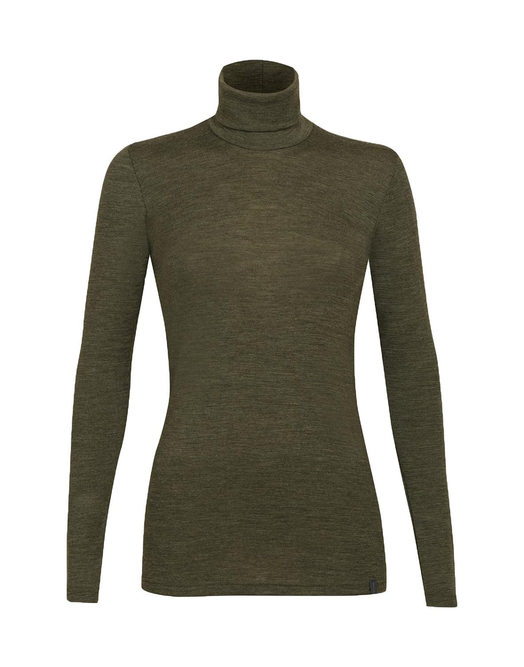 Dilling Damen Rollkragenshirt aus Merinowolle 36 Dunkelgrün Meliert, 36 Dunkelgrün Meliert