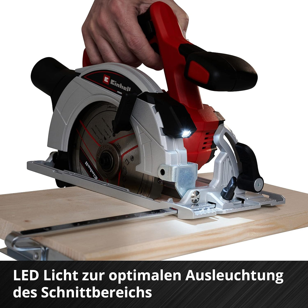 Einhell Akku-Handkreissäge TE-CS 18/165-1 Li-Solo Power X-Change (18 V, Li-Ion, Ø165 x Ø20 mm Sägebl