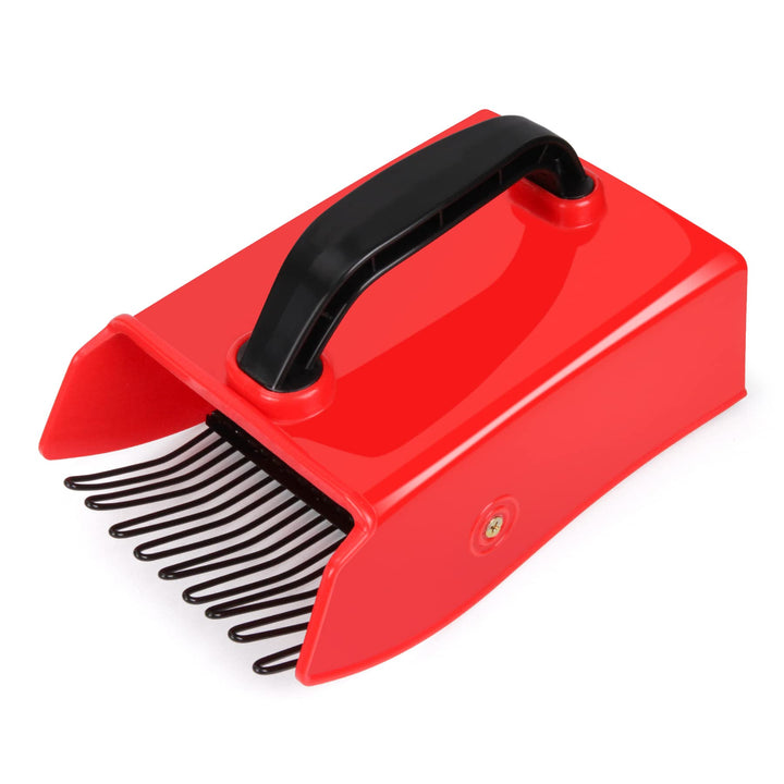 VicBre Beerenpflücker mit Metallkamm Kunststoff Blaubeerschaufel Rechen Rot-Schwarz ,SGC-RB Schwarz-