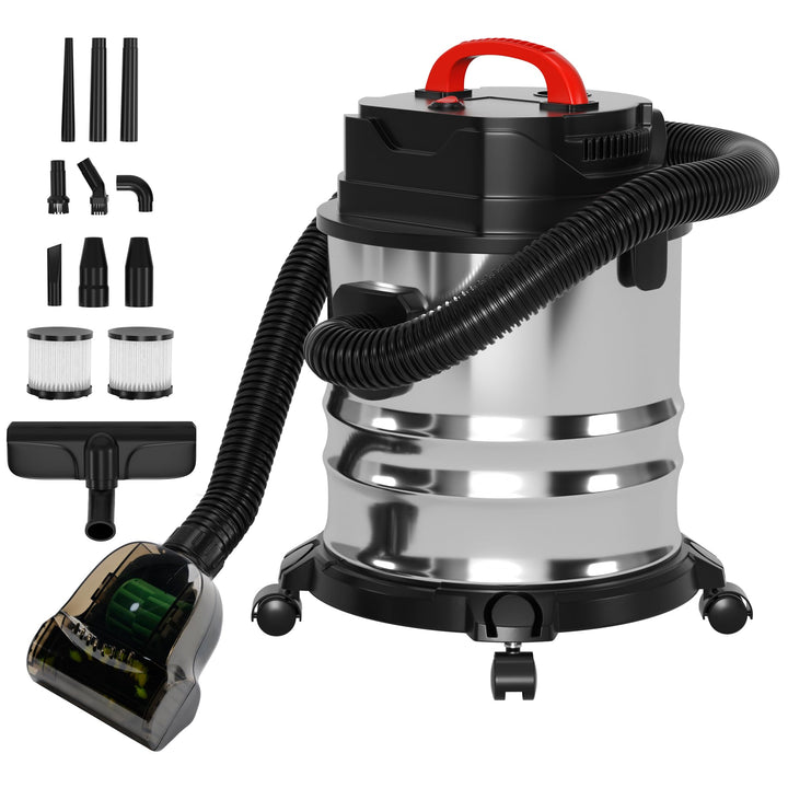 Nass- und Trockensauger 1800W, 18L Edelstahl Behälter, Allzweck Staubsauger für Teppich &amp; Glatte Böd