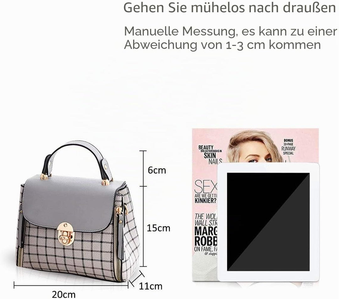 NICOLE&amp;DORIS Handtaschen für Damen Niedliche Umhängetasche Mädchen Reissverschluss Handtasche PU Led