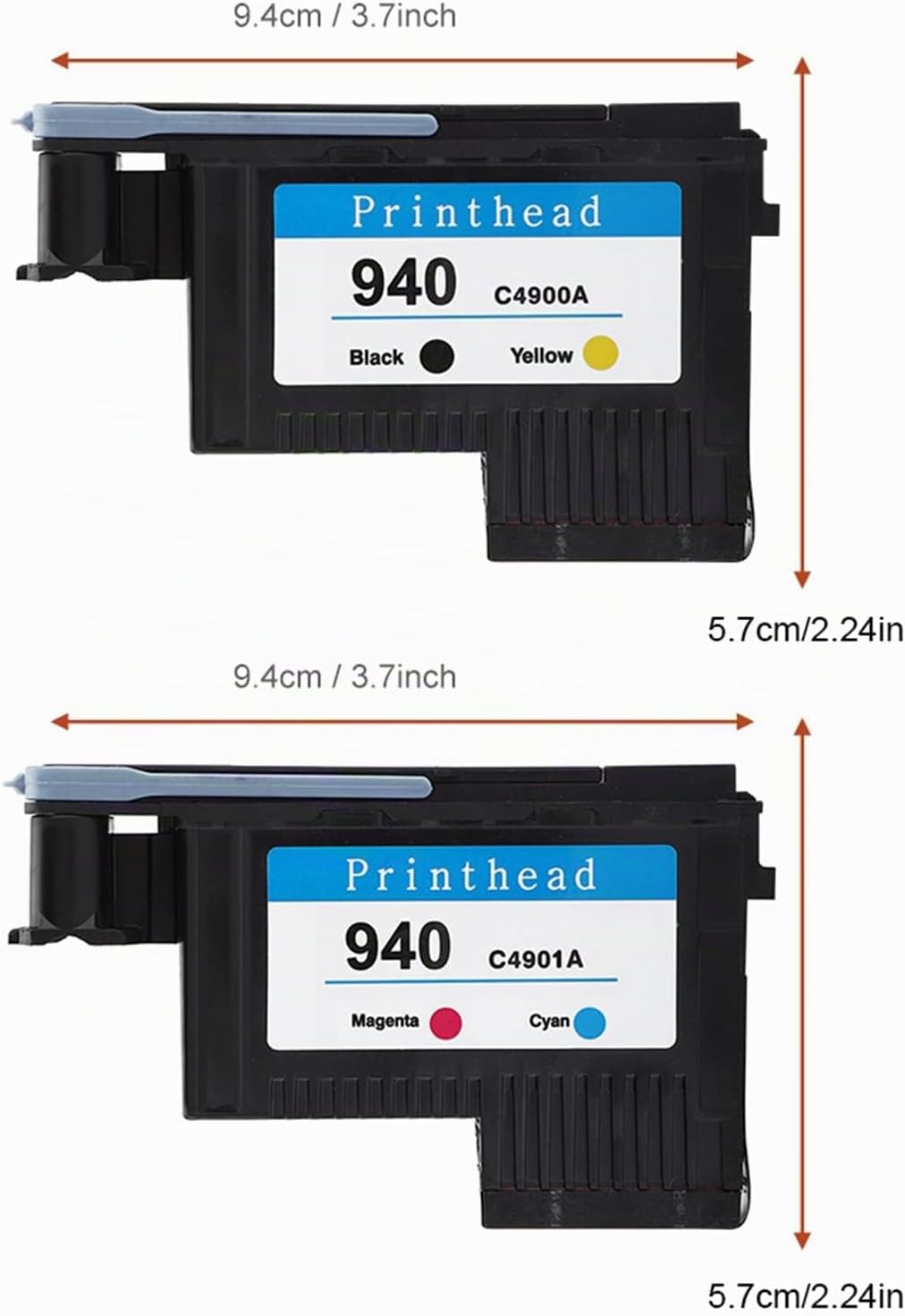 Denash Druckköpfe für HP 940 C4900A C4901A für 8000 8500 Series, Druckkopf Reibungsloser Druck Kein