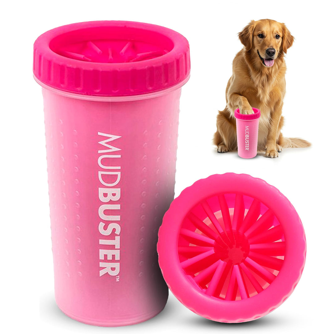 Dexas MudBuster tragbarer Hundepfotenreiniger, Grösse L, pink (PW720233) Pink Large, Pink Large