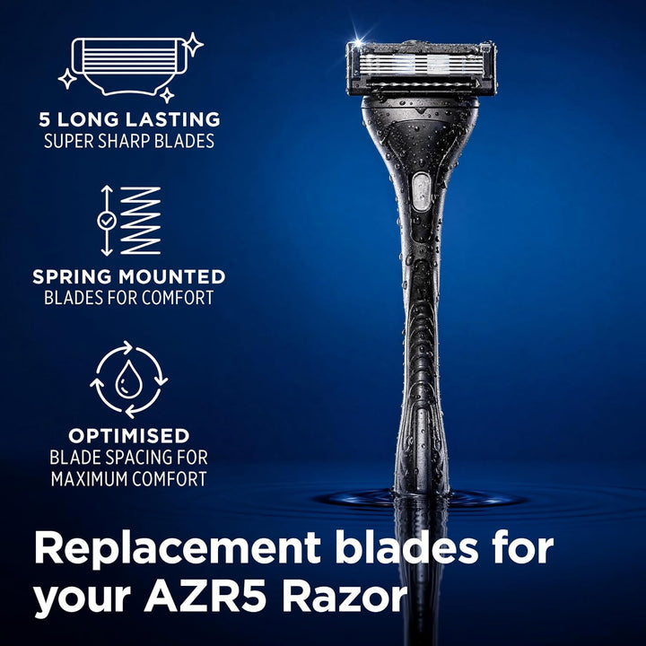 King of Shaves 5-Blade Razor with Precision Trimmer 12-Cartridges - NO Razor Handle NOT Compatible w