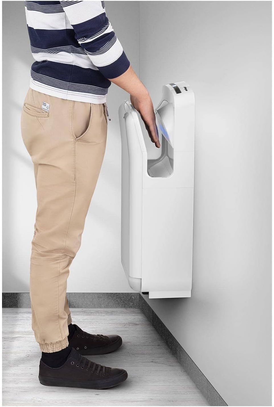 Physa ORIA White Händetrockner (elektrisch, 5-7s, LED-Timer, 1.650W, 230V, Luftgeschwindigkeit: 86 m