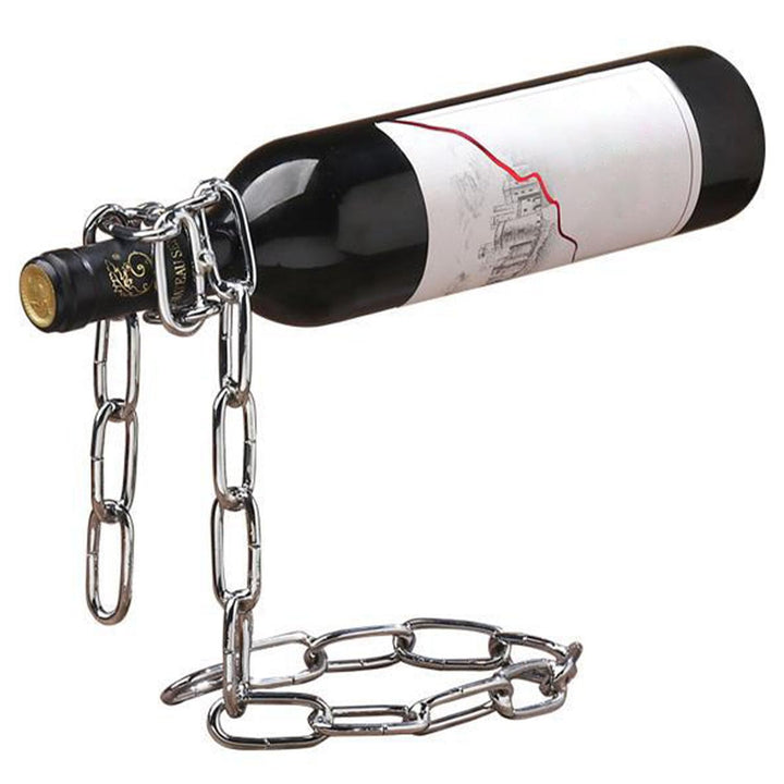 Kettenweinregal, Floating Wine Rack, Hängender Kette Weinhalter, Magischer Weinflaschenhalter, Schwe