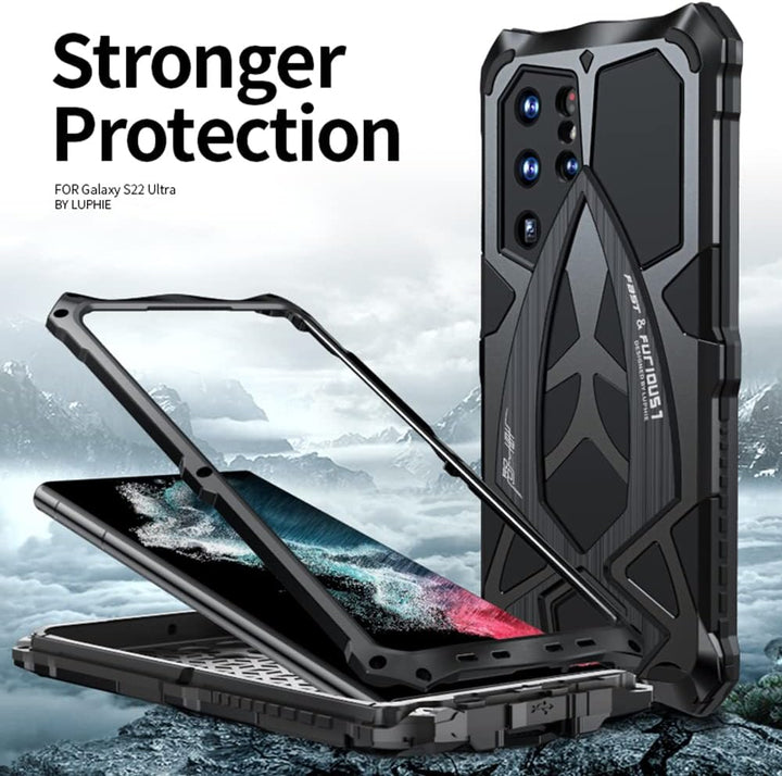 CeeEee Samsung Galaxy S22 Ultra Hülle 2022 360 Grad Outdoor Schutzhülle Case für S22ultra Integriert