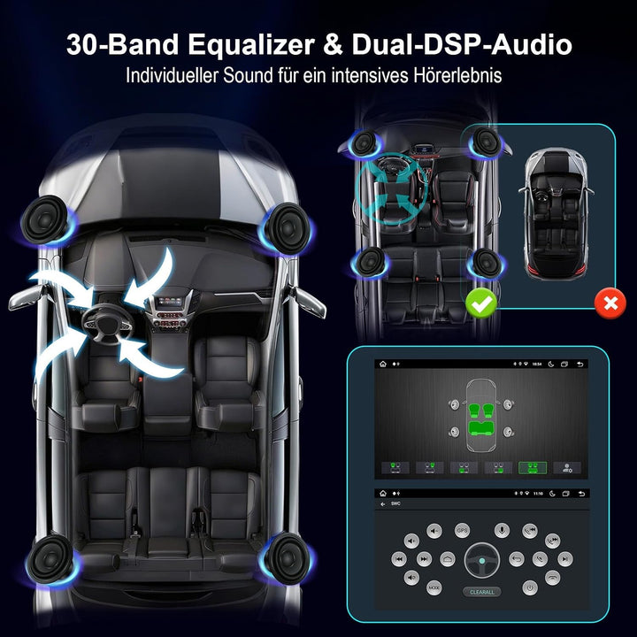 DAB Autoradio für VW Golf 5 6 T5 Polo Sharan Passat Tiguän | Android 15.0 4GB+64GB, 8 Zoll, Doppel D