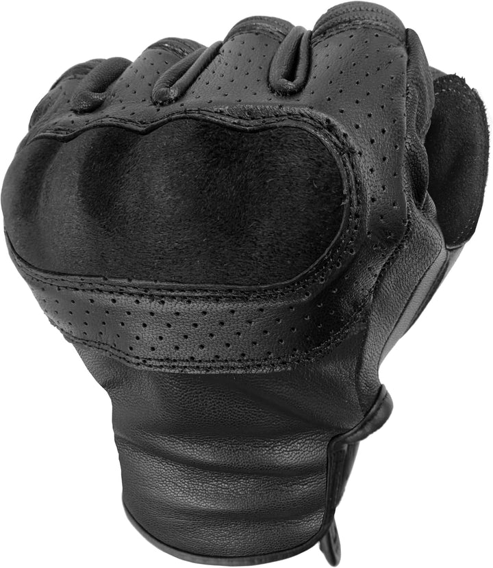 TacFirst AMALFITANA Motorrad Handschuhe Sommer aus Leder, Retro, Vintage Lederhandschuhe Damen, Herr
