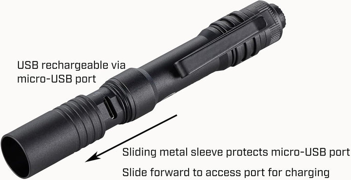 Streamlight 66604 Microstream USB 250-Lumen Tägliches Tragen Wiederaufladbare Taschenlampe mit USB K