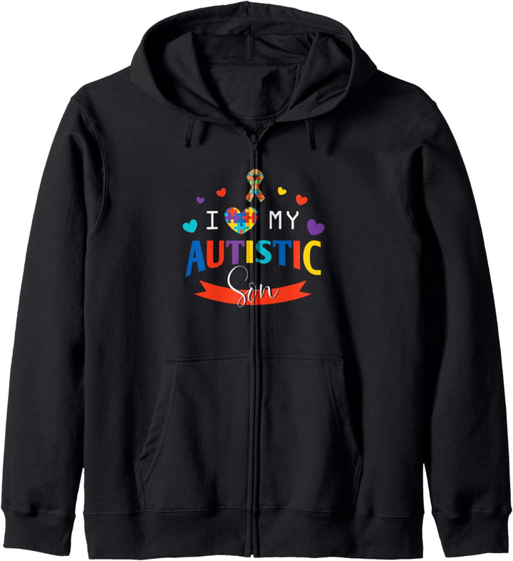 Ich liebe meinen Sohn Autismus-Bewusstsein Kapuzenjacke