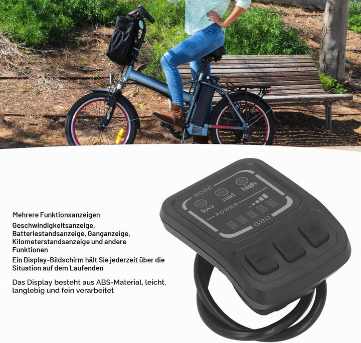 G20 F Elektrofahrrad-LED-Anzeige, Mehrere Funktionen, LED-Anzeige mit Wasserdichter Schnittstelle Fü