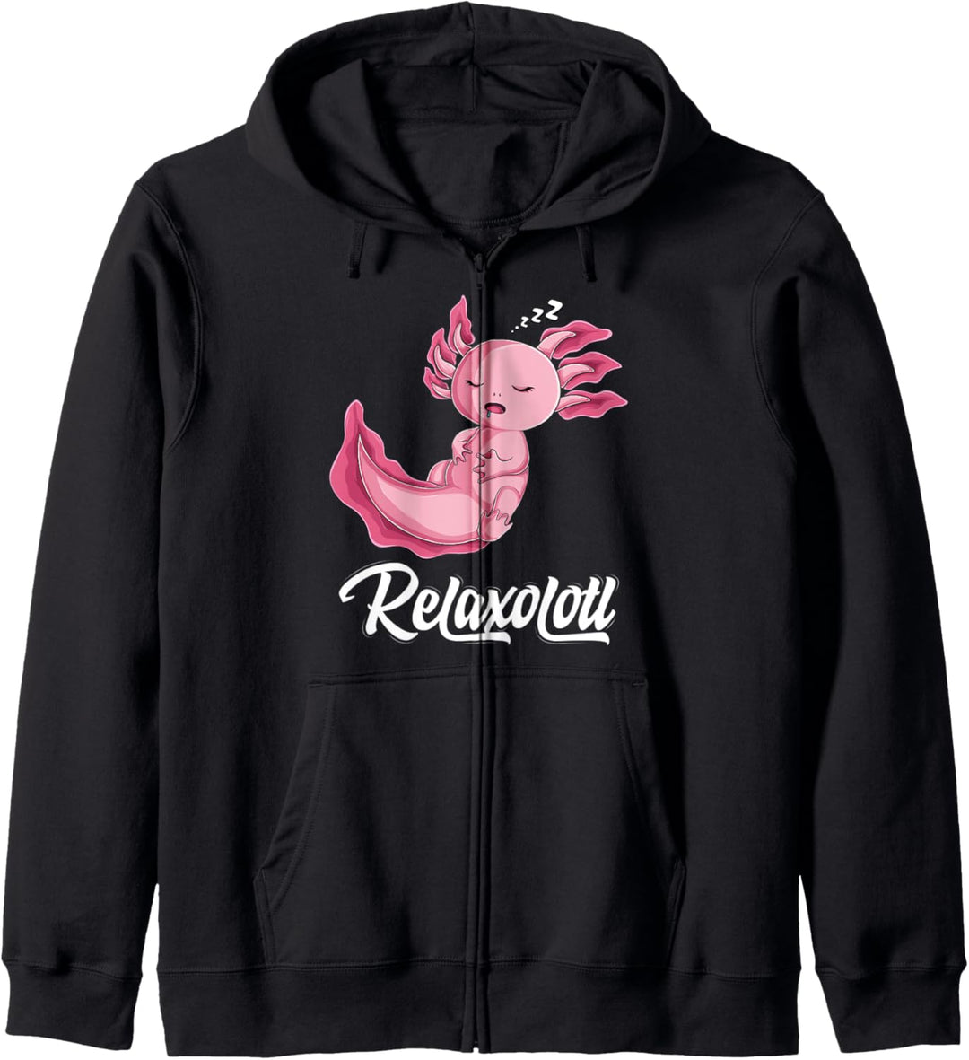 funny cute Lazy Axolotl Relaxolotl sleep nap men women kids Kapuzenjacke