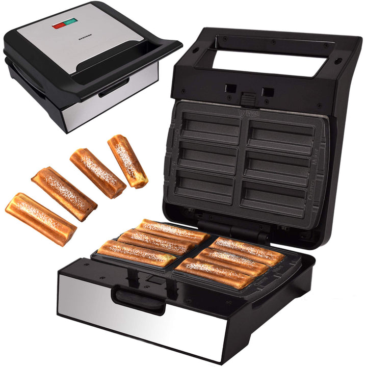 Syntrox Germany Krapfen Maker Churros Maker MM-1400W Churros mit herausnehmbaren Backplatten
