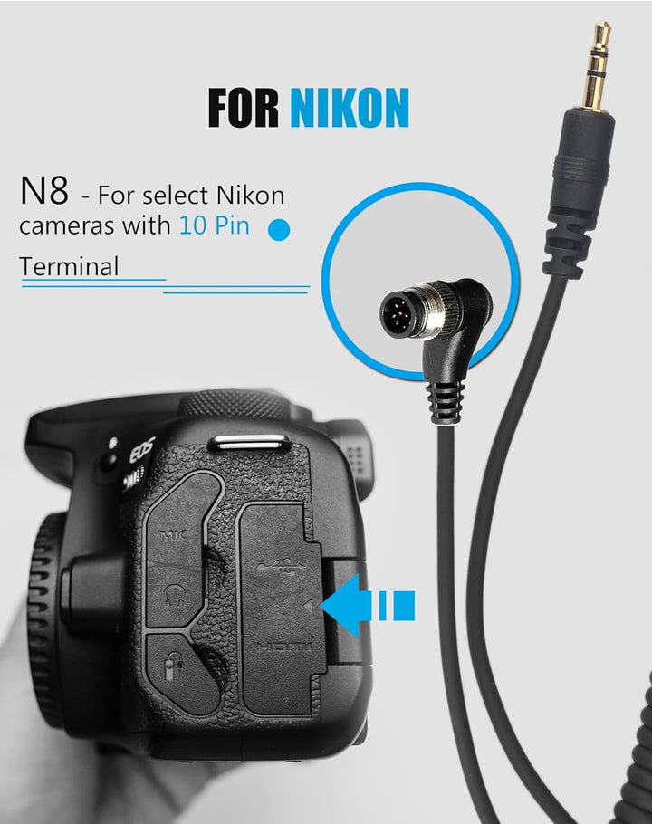AODELAN Kompatibel für Nikon Kabellose Timer-Fernbedienung, Intervalometer-Fernauslöser für Nikon Z9