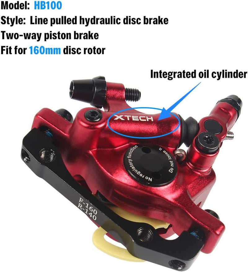 Lixada Fahrrad hydraulische Scheibenbremse vorne hinten Bremssättel, Radfahren MTB Faltrad hydraulis