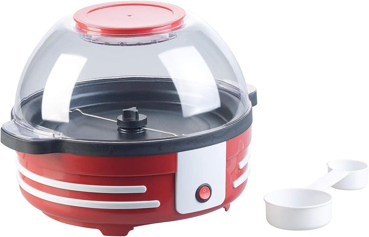 Rosenstein & Söhne Popcorn Topf: Retro-Popcorn-Maschine mit Rührwerk und Antihaftbeschichtung, 850 W