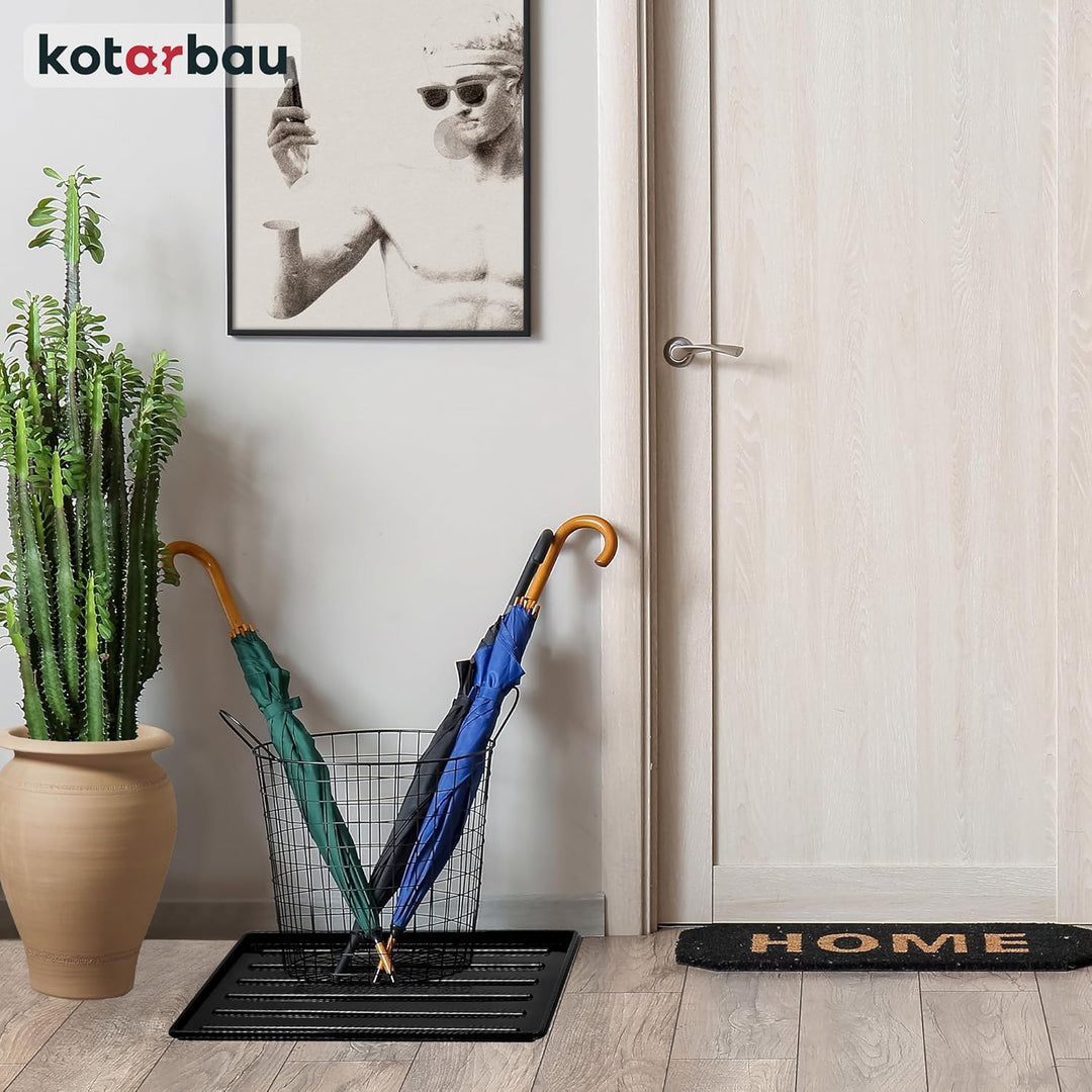 KOTARBAU® 2er Set Schuhabtropfschale 45x30 cm Abtropfmatte Schuhe Schwarz Schuhmatte Abtropfmatte Ku