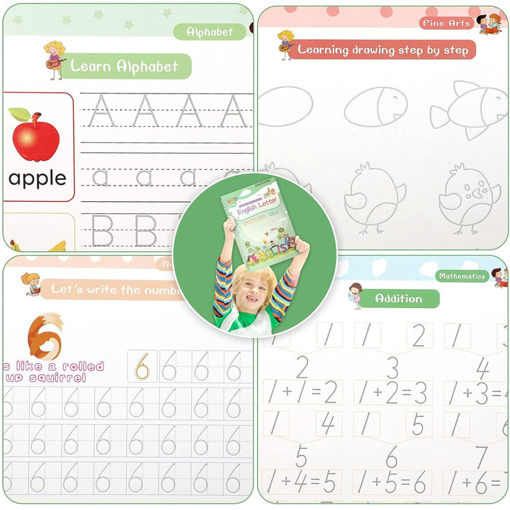 Magical Handwriting Workbooks Practice Copybook, Magic Calligraphy That Can Be Reused Handwriting Co